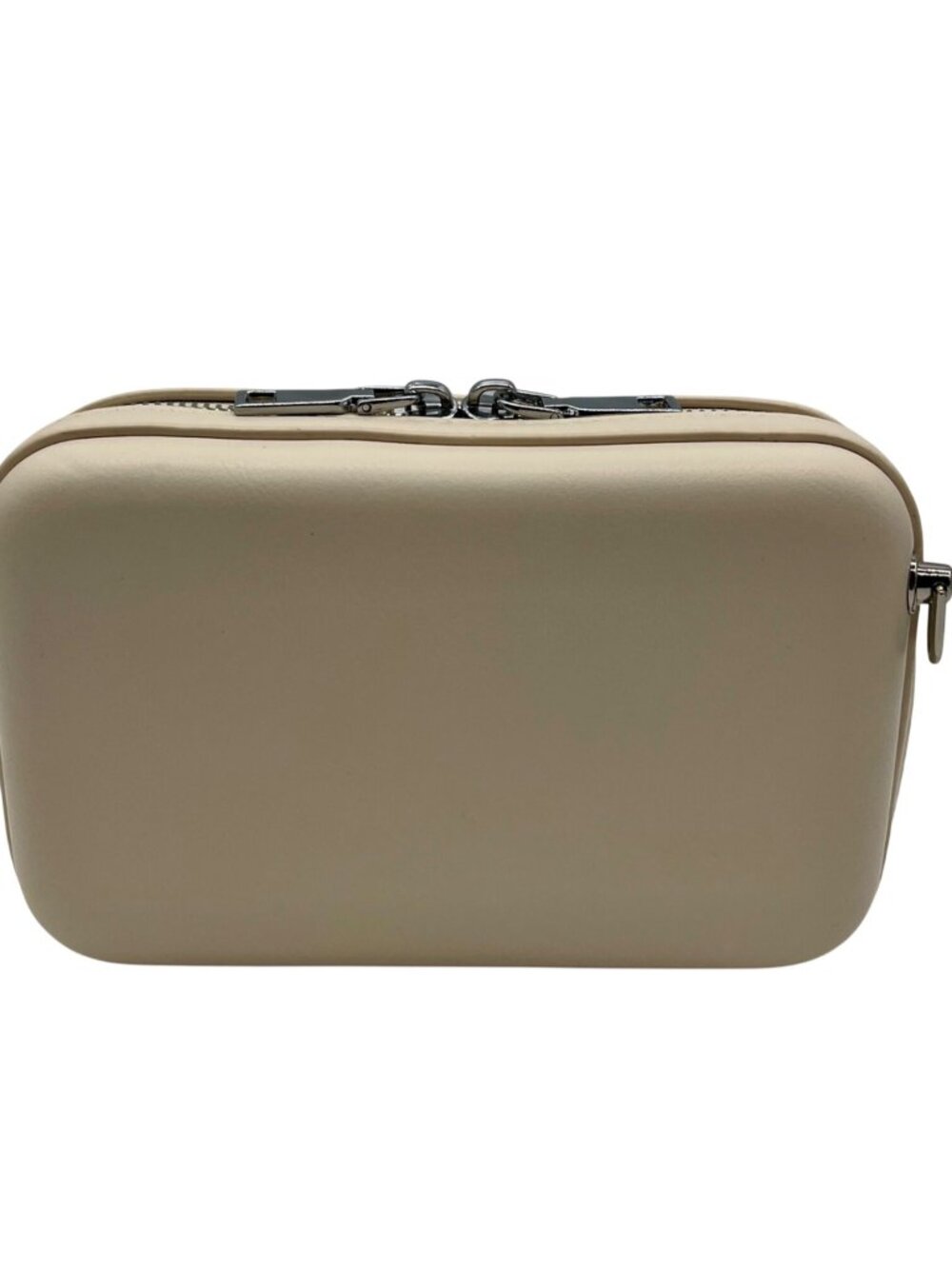 MMS Beige Box-Shaped Crossbody Bag